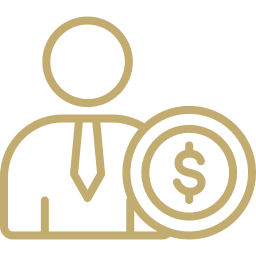 Icon of a business professional with a dollar sign representing employment-based H-1B visa sponsorship