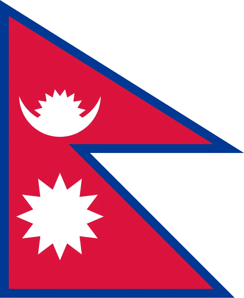 The national flag of Nepal