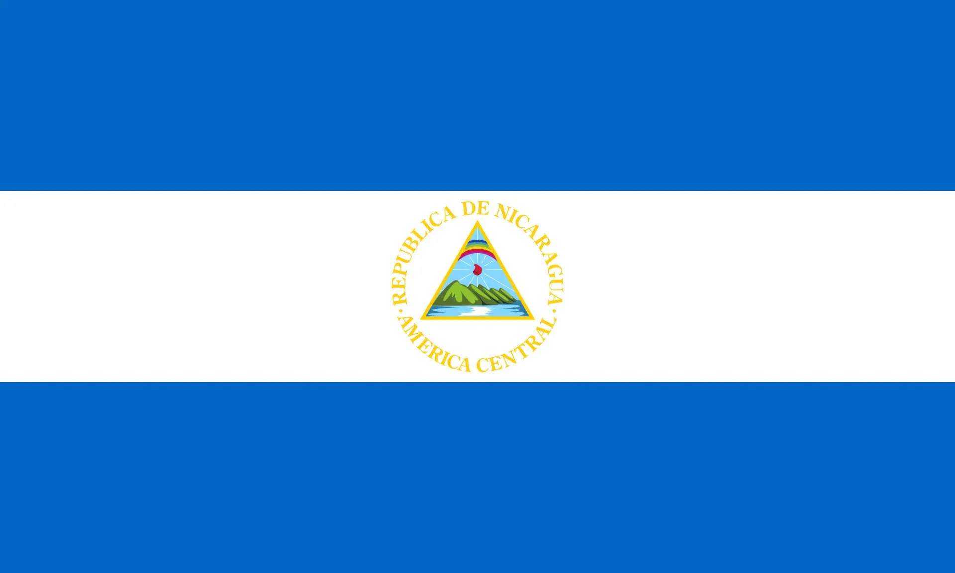 The national flag of Nicaragua