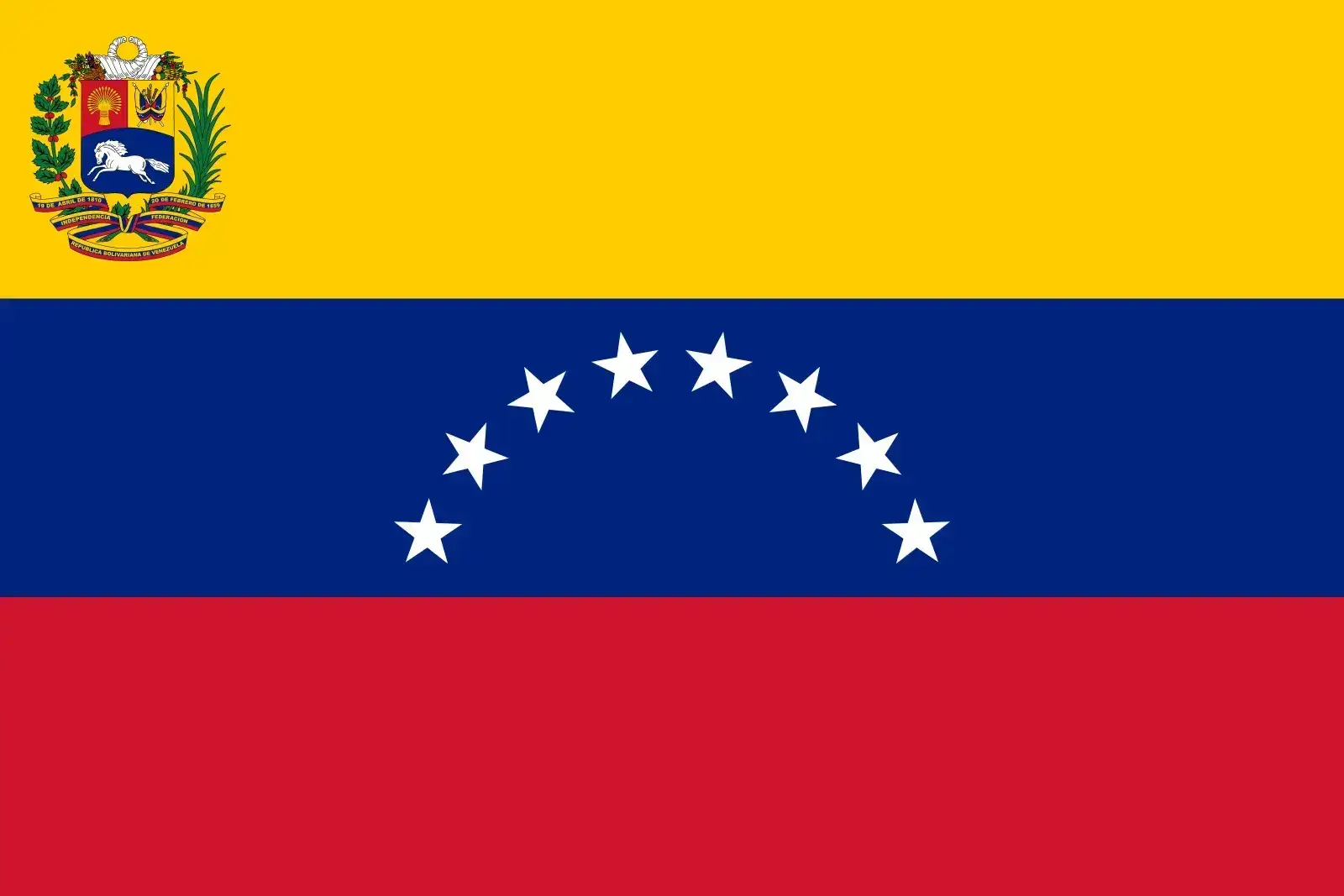 The national flag of Venezuela